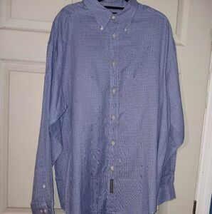 Banana Republic Blue And White Houndstooth Plaid Dress, Casual Button Down Shirt